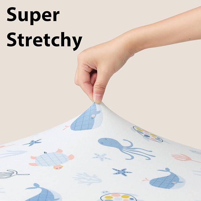 Baby Crib Sheets for Boys and Girls, 3 Pack Toddler Bed Sheets for 52”x28” - Image 4