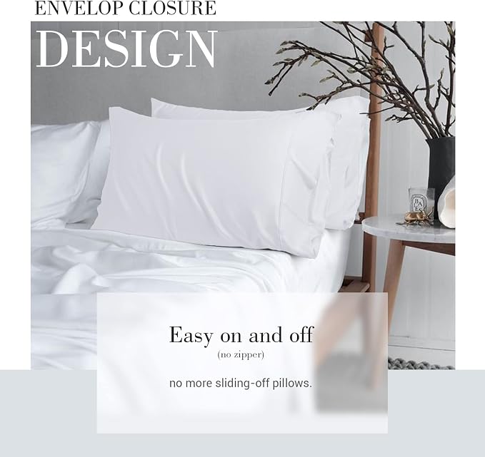WishSmile Standard Pillow Cases Cooling Pillowcases Set of 2 Breathable Cool - Image 2