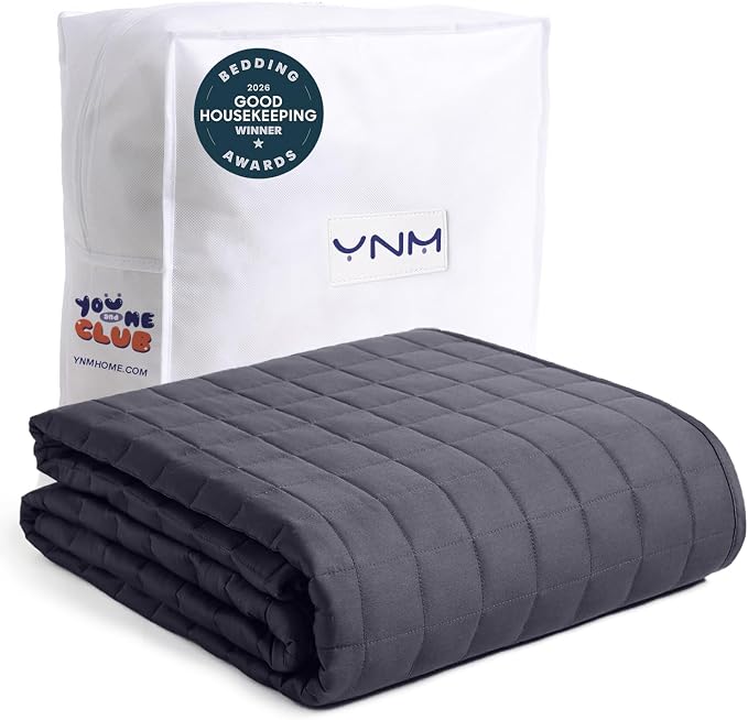 YnM 17lbs Weighted Blanket for Adults, Breathable Heavy Bed Throw Blanket by YNM