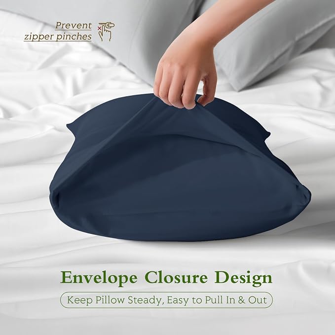 Cooling Pillowcases Queen Size Set of 2, Viscose Derived from Bamboo - Image 6