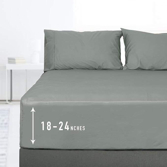 Sunflower Queen Fitted Sheet, 1-Piece Extra Deep Pocket Fitted Bottom Sheet 22" by SunflowerHometexUS