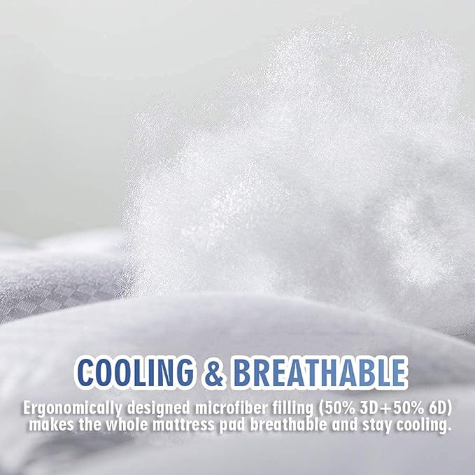 MATBEBY Twin Size Mattress Pad - Image 3