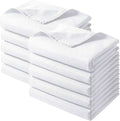 Preboun 15 Pcs White Flat Sheets Bulk Twin Size Soft Microfiber Top Flat by Preboun
