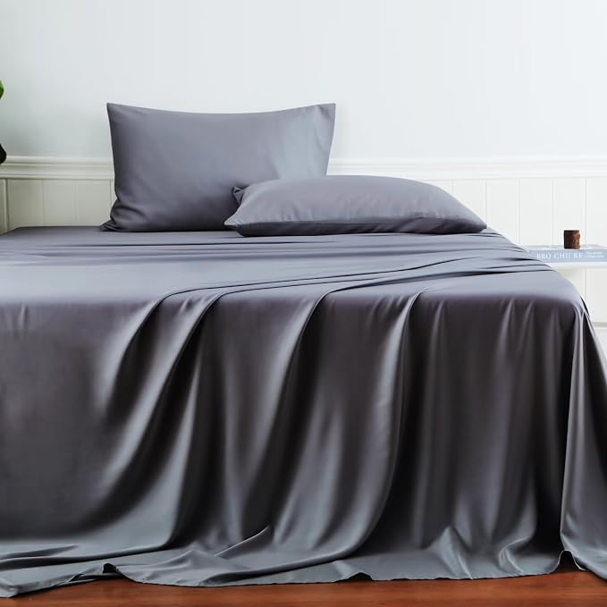 Bamboo Viscose Flat Sheets Only, 400 Thread Count Sateen Weave King Size Flat - Image 2