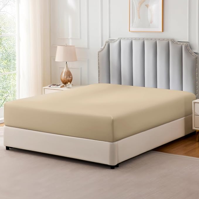 FreshCulture Pure Cotton Fitted Sheets Twin XL Size, 300 Thread Count Percale - Image 8