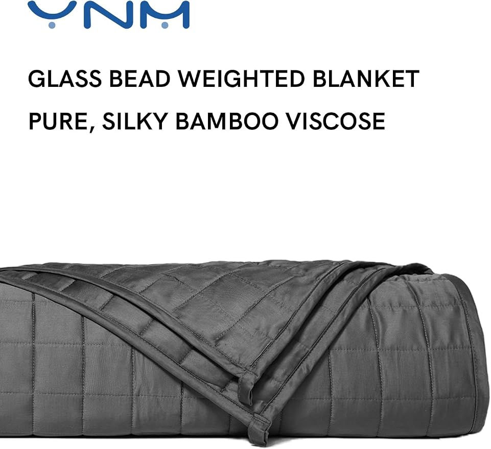 YnM Cooling Weighted Blanket for Adults, 10lbs Heavy Bed Throw for One Person - Image 2