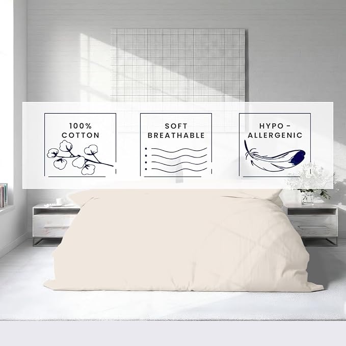 Kotton Culture 3 Pc Twin XL/Twin Duvet Cover Set-100% Egyptian Cotton 600 - Image 5