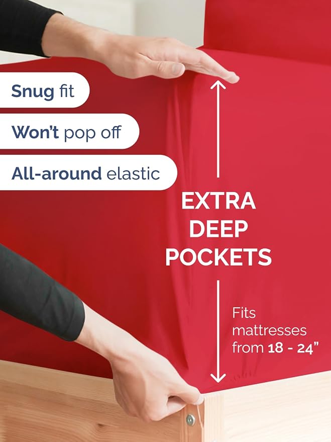 Extra Deep Full Fitted Sheet - Image 2