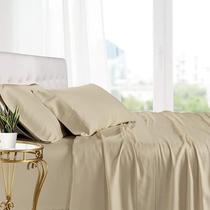 Royal Hotel Bedding 100% Viscose Made from Bamboo Sheets, Soft Cooling Sheets - Image 3
