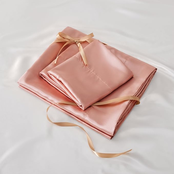 BEDELITE Satin Fitted Sheet and Pillowcases Set, Luxury Soft Similar to Silk - Image 6