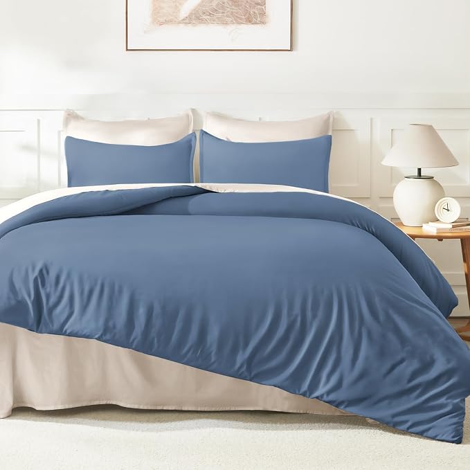 Litanika Haze Blue Oversized King Comforters Super King Size, 3 Pieces - Image 6