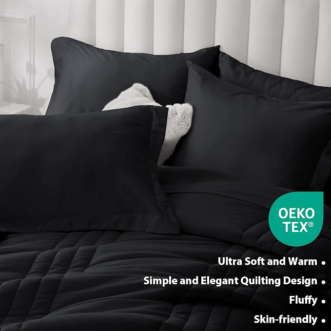 Full Comforter Set Black - Image 6