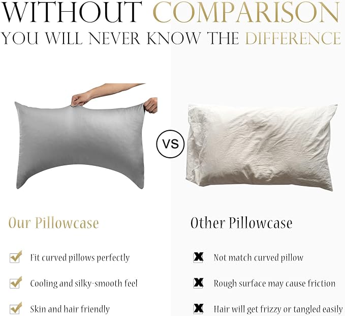 Curved Crescent Cooling Side Sleeper Pillow Cases - Image 2