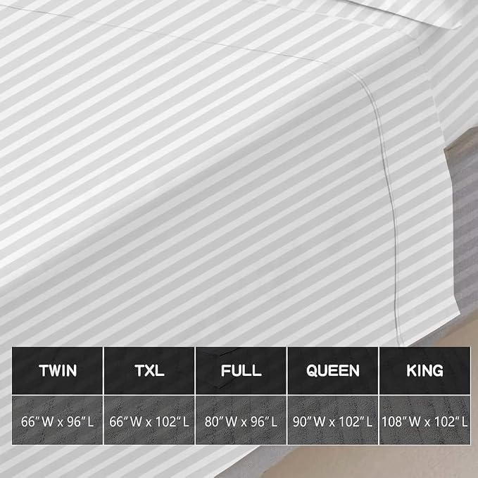Mattress-Homes Full XL 100% Egyptian Cotton Top Sheet 1Pcs, Cool & Breathable - Image 7
