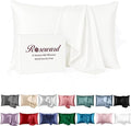Oeko-TEX Certified White Silk Pillow Cases Made in USA, 100% Real Silk by ROSEWARD