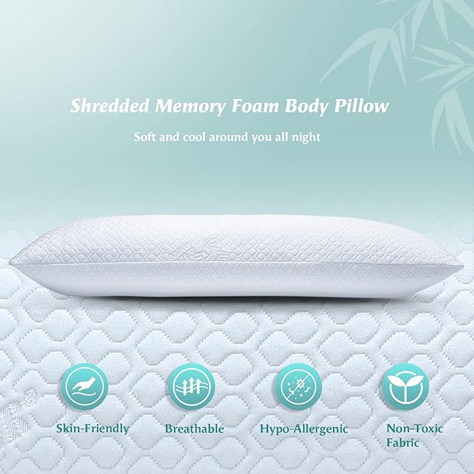 Rainmr Extra Firm Body Pillow 1.5cm Cubies Memory Foam – Pain Relief & Sleeping - Image 4