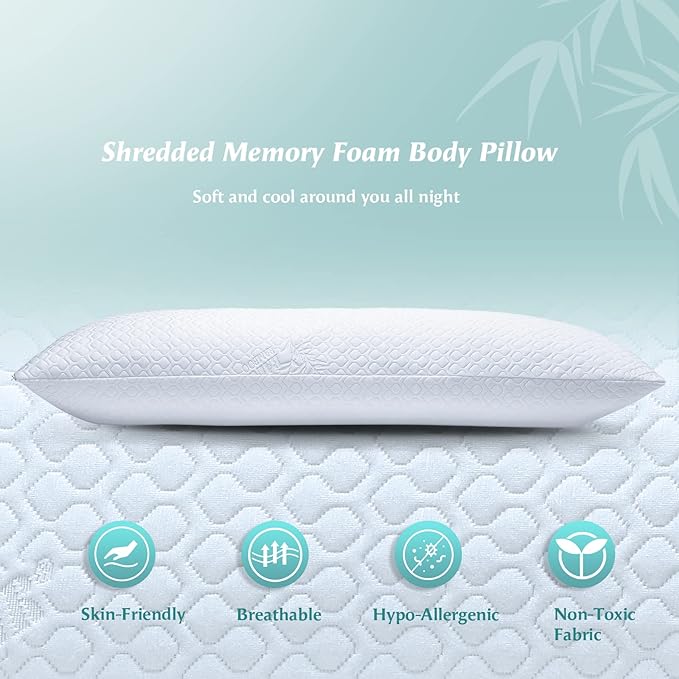 Rainmr Extra Long Body Pillow Memory Foam 160x50cm – Body Pillows - Image 7
