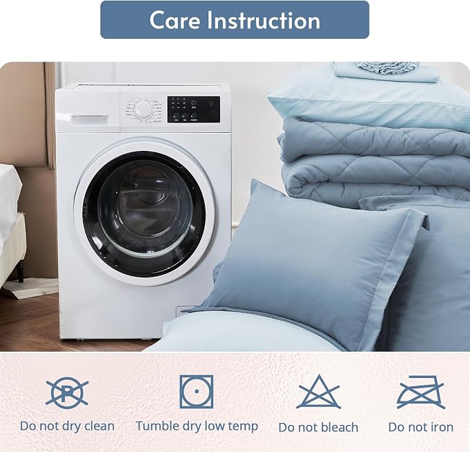 MUXHOMO 5 Pieces Twin XL Comforter Set, Reversible Bed in a Bag Twin XL Size - Image 9