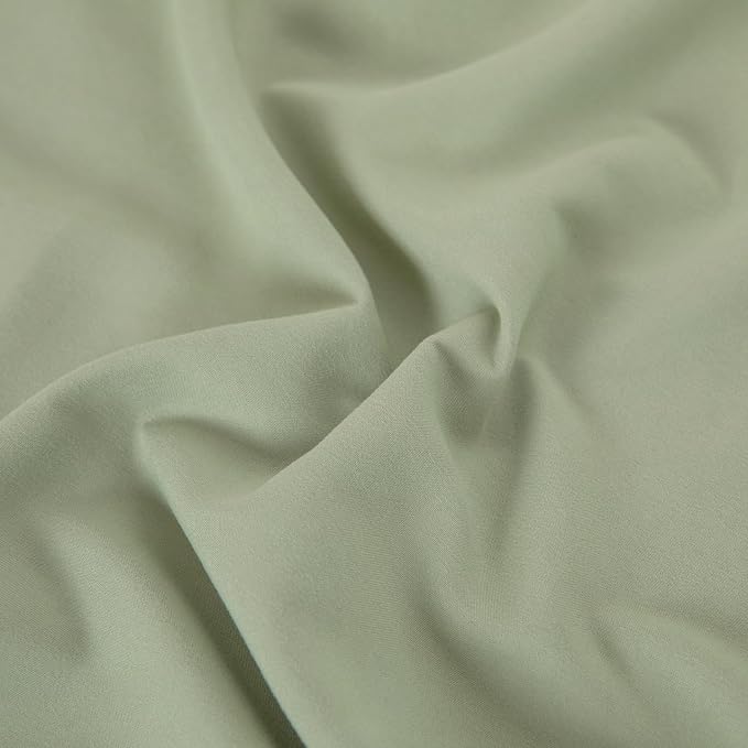 Queen Flat Sheet Only， 90x102Inch Sage Green - Image 6