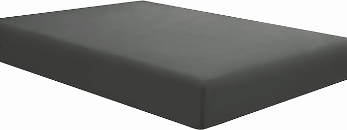 Sfoothome Fitted Sheet Dark Gray, 14 Inch Deep Pocket, Twin Bed Fitted Sheet by Sfoothome