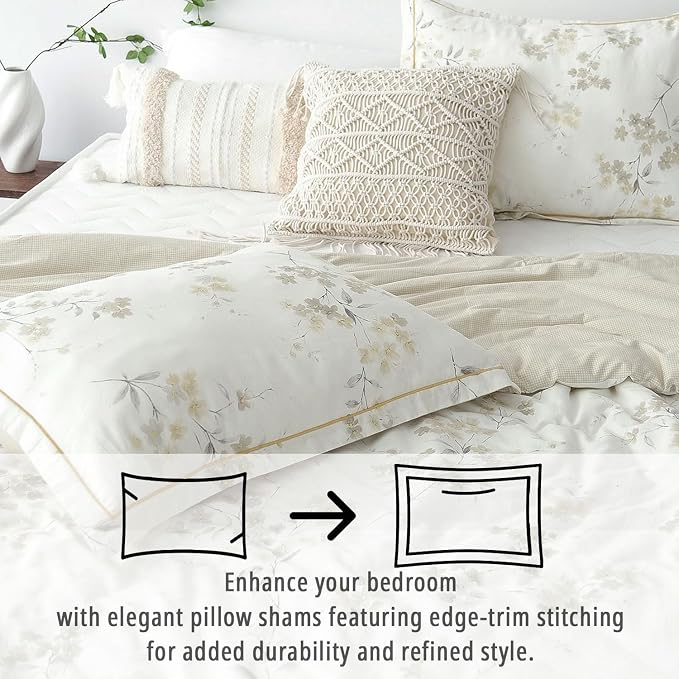 LEMIROE Floral Cotton Comforter King Size - Image 3