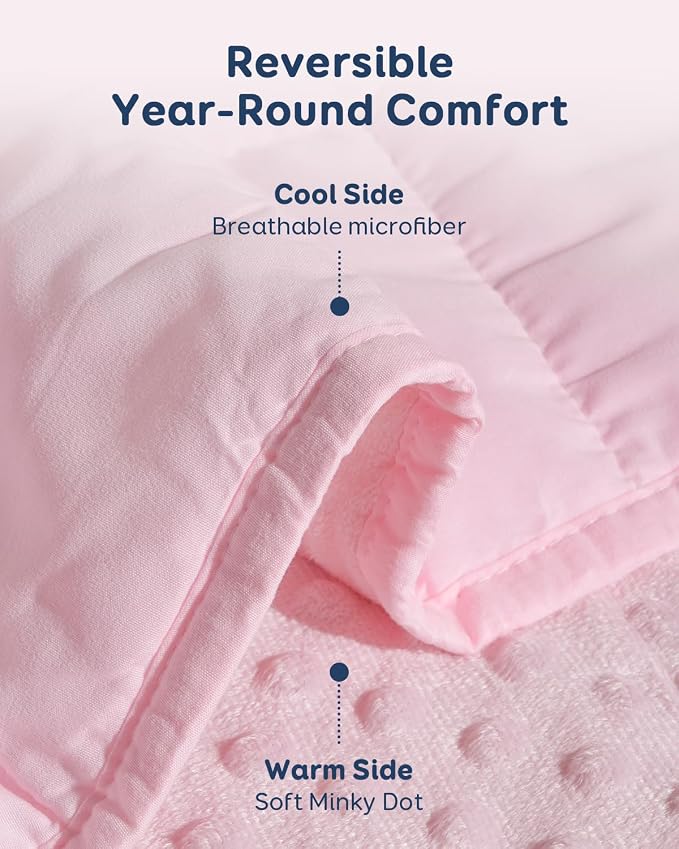 Kivik Weighted Blanket 20 lbs for Adults, Minky Dot Heavy Blankets, Microfiber - Image 4