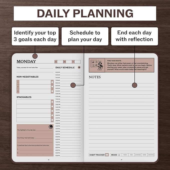 Undated Daily Planner | 90 Day Daily & Weekly Productivity Journal - Image 7