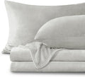 BEDELITE Flannel Sheets Queen Size Light Grey by BEDELITE