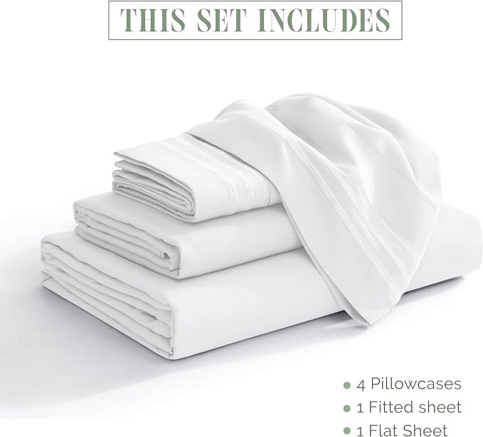 Elegant Comfort Luxurious 1500 Premium Hotel Quality Microfiber 4-Piece Sheet - Image 3
