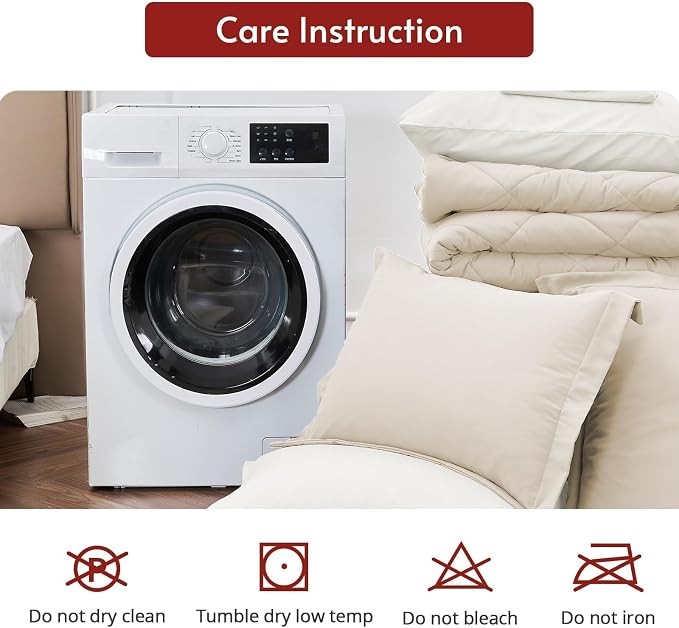 MUXHOMO 7 Pieces Full Comforter Set, Reversible Bed in a Bag Full Size - Image 9