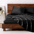 MR&HM Satin Bed Sheets, Queen Size Sheets Set by MRHM