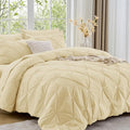 Sasttie Full Size Comforter Set, 7-Piece Bed in a Bag, Pintuck Bedding Set by SASTTIE