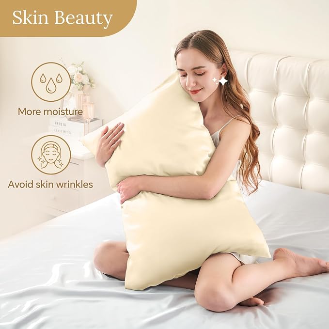 INFIIXSO Silk Pillow Cases 2 Pack Standard Size, Ultra Smooth & Soft Mulberry - Image 3