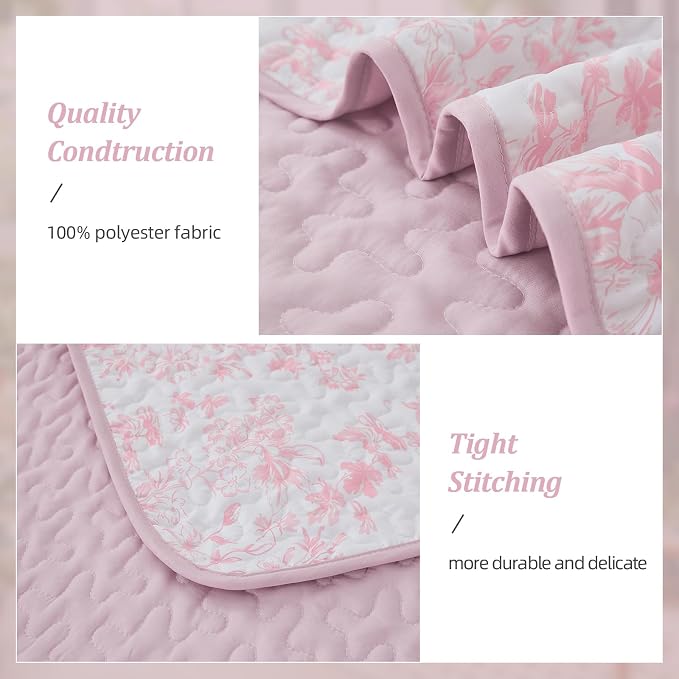 WONGS BEDDING Quilt Queen Size, Botanical Quilt - Image 4