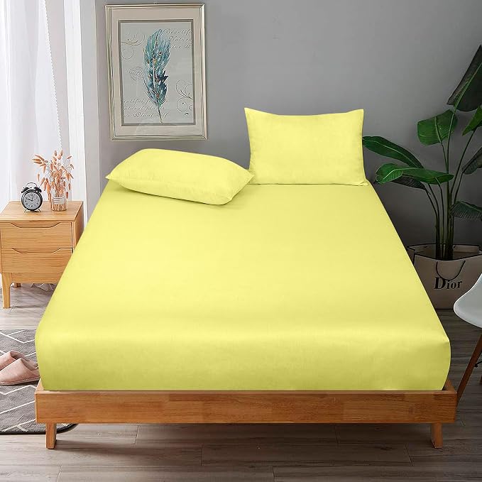 ROYALE LINENS 300 Thread Count 100% Long Staple Combed Cotton Fitted Sheet Queen - Image 9
