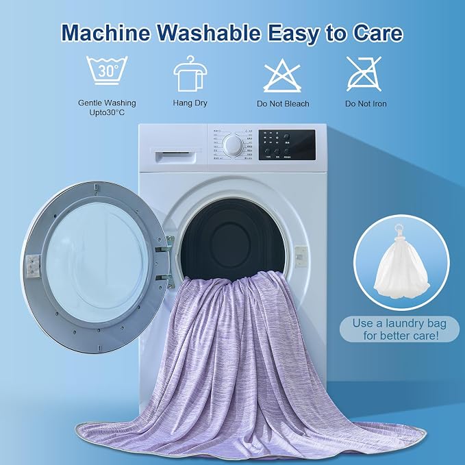KMUSET Cooling Blanket Queen Size, Double Sided Summer Cooling Blankets - Image 7