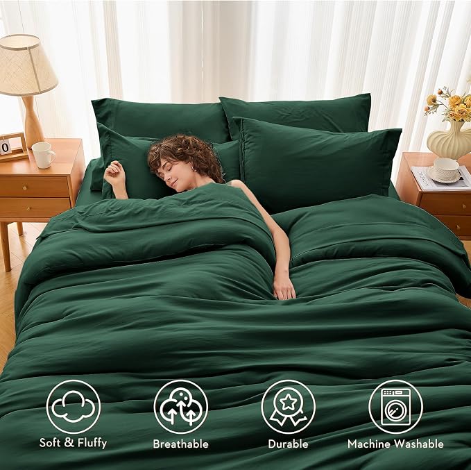MUXHOMO 7 Pieces Full Comforter Set, Soft Bed in a Bag Full Size, All Season - Image 2