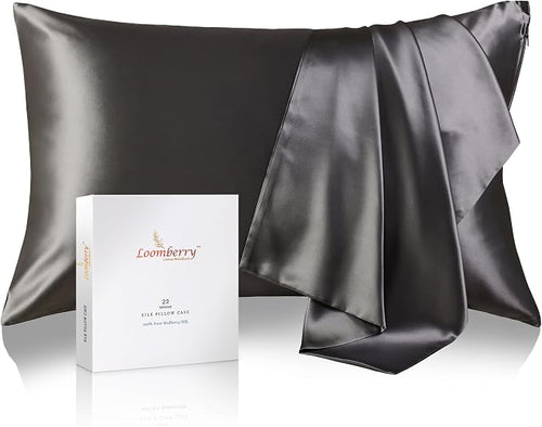 100% Pure Mulberry Silk Pillowcase by LOOMBERRY