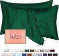 Silk Pillow Cases 2 Pack Queen Size by LYSHINSILKPILLOWCASES