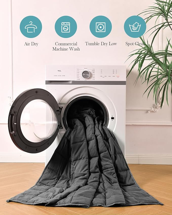 Topblan Weighted Blanket Twin Size, Breathable Ultra Soft 15lbs Weighted Blanket - Image 7