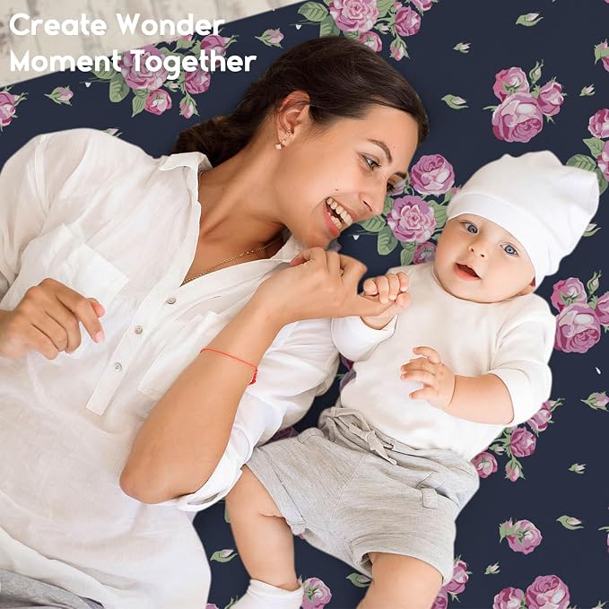 Yoofoss Pack and Play Sheets Fitted, Mini Crib Sheets 2-Pack - Image 7