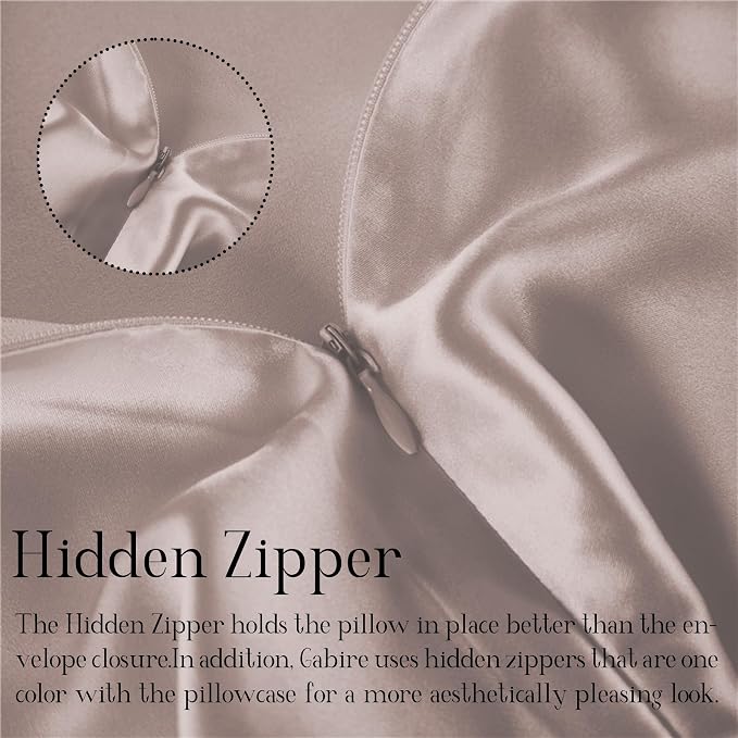 Gabire Mulberry Silk Pillow Cases Set of 2, Both Sides Real Silk Pillow Cover - Image 4