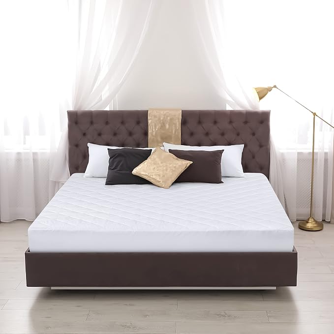 Utopia Bedding Quilted Fitted Mattress Pad, King Size, Elastic Fitted Mattress - Image 8
