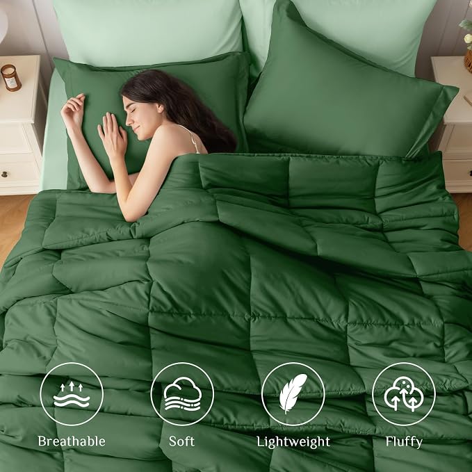 JOLLYVOGUE Twin Comforter Set, Ultra-Soft Bed in a Bag Twin Size 5 Pieces - Image 2