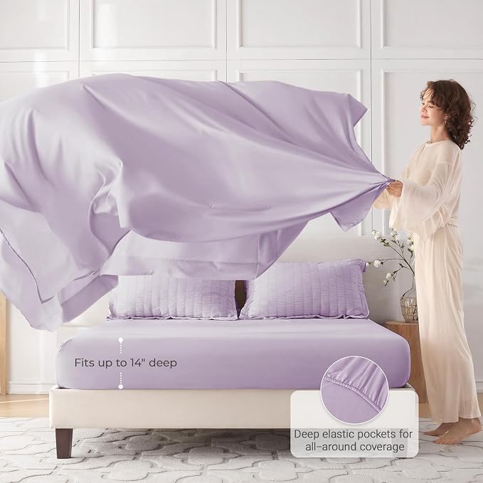 MUXHOMO 5 Pieces Twin Comforter Set, Seersucker Bed in a Bag Twin Size - Image 3