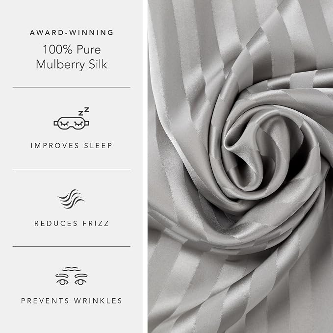 Fishers Finery 25mm 100% Pure Mulberry Silk Pillowcase Set - Image 5
