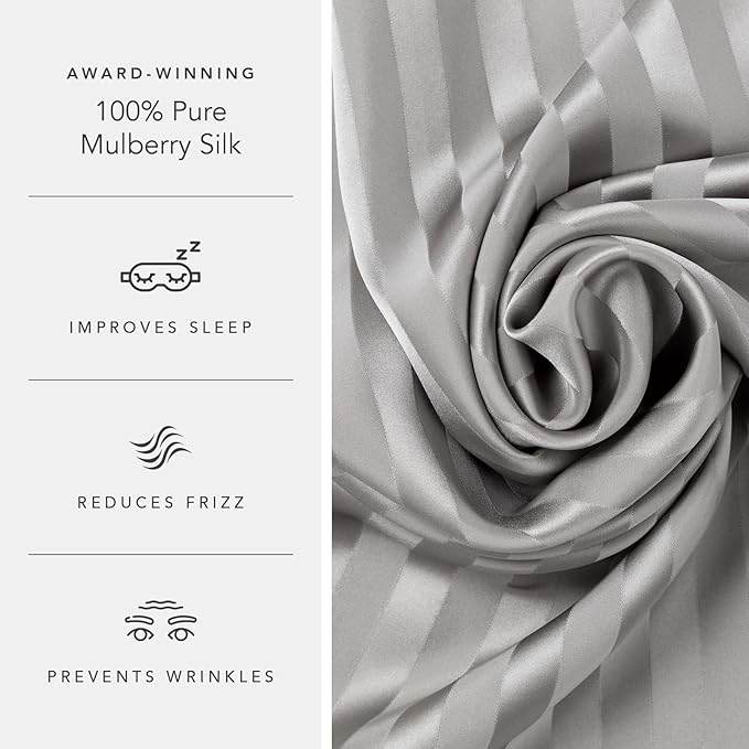 Fishers Finery 25mm 100% Pure Mulberry Silk Pillowcase 2 Pack - Image 5