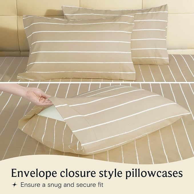 LuxClub 4 PC King Size Sheet Set, Breathable Luxury Bed Sheets, Deep Pockets - Image 4