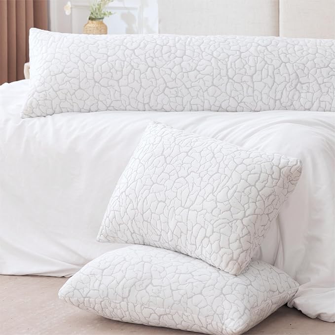 Cooling Pillows for Sleeping 2 Pack, Adjustable Shredded Memory Foam Pillows - Image 8