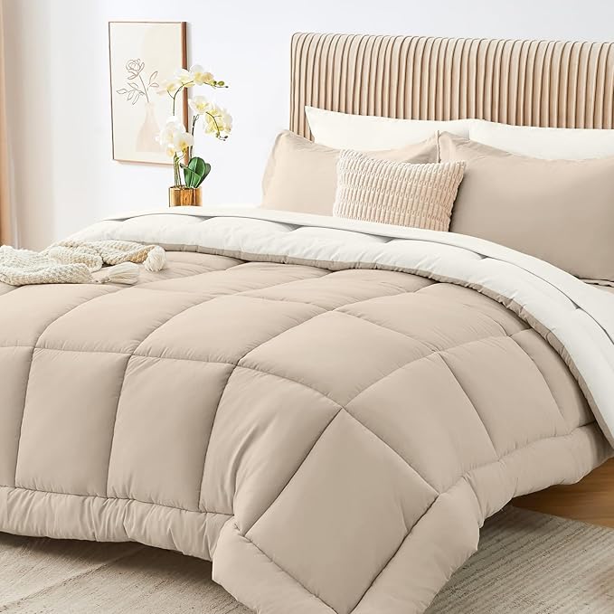 Sasttie Queen Comforter Set, 7 Pieces Reversible Bed in a Bag Queen, Complete by SASTTIE